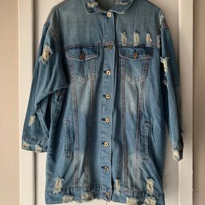 (SOLD) SHEIN Longline Denim Jean Jacket